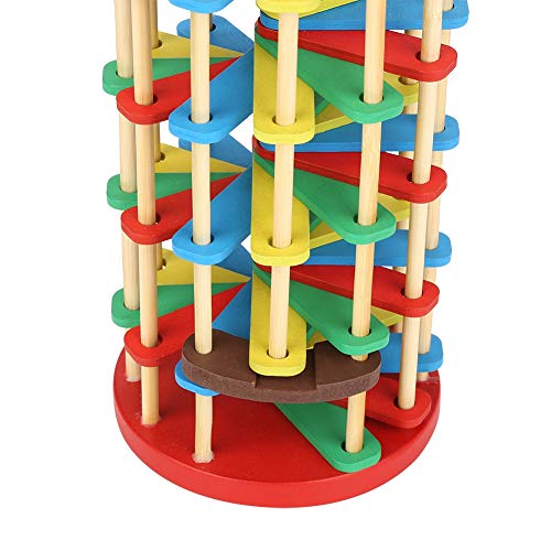 Juguete para golpear, golpear y rodar torre de madera con martillo color brillante juguetes de educación temprana para niños pequeños niños en edad preescolar niños