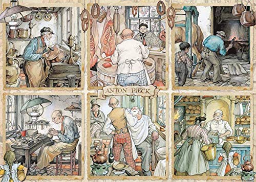 Jumbo- Anton Pieck Craftmanship 1000 pcs 1.000, Multicolor (18817) , color/modelo surtido