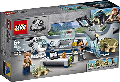 Jurassic World Laboratorio del Dr. Wu: Fuga de las Crías de Dinosaurio con Minifigura de Owen, multicolor (Lego ES 75939)