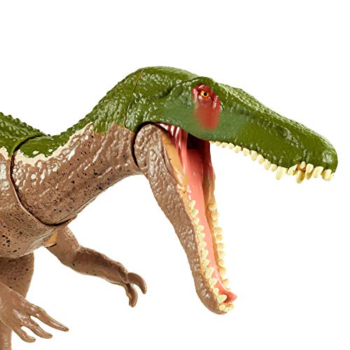 Jurassic World Ruge y Ataca Baryonyx grim Dinosaurio articulado con sonidos Figura de juguete para niños (Mattel GVH65)