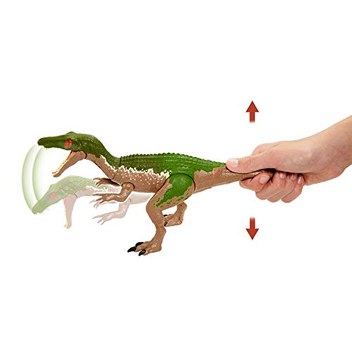Jurassic World Ruge y Ataca Baryonyx grim Dinosaurio articulado con sonidos Figura de juguete para niños (Mattel GVH65)
