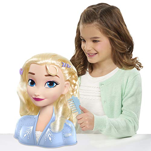 Just Play Styling Head Elsa Frozen II Maniquí para Peinar Elsa 26 cm con Accesorios