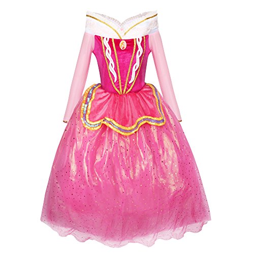 Katara 1742 - Disfraz de Princesa Aurora para Niñas, Rosa, talla del fabricante: 110