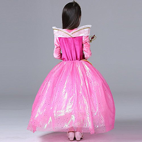 Katara 1742 - Disfraz de Princesa Aurora para Niñas, Rosa, talla del fabricante: 110