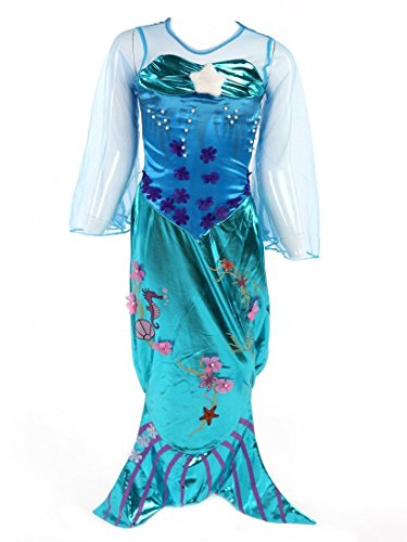 Katara- Disfraz de Ariel para niñas, Color turquesa, 7-8 años (Etiqueta 140) (1777)
