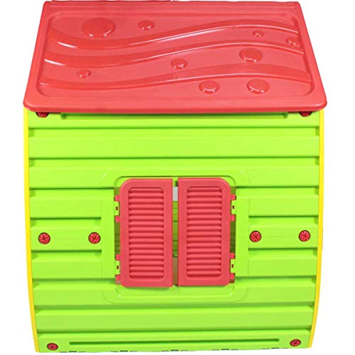 KG KitGarden - Caseta Infantil Exterior, 102x90x109 cm, Multicolor, Magical House
