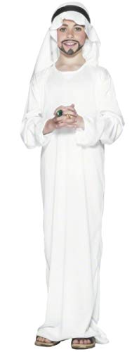 Kids Boys White Arabian Nights Middle Eastern Ali Baba Sheikh Shepherd Christmas Nativity Fancy Dress Costume Outfit (10-12 years)
