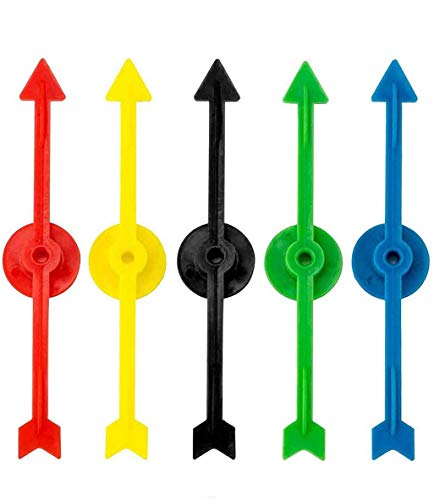 Killow 25 Piezas 5 Colores Flecha de Spinner de Juego de Plástico para Escuela, Spinner de Juego de Tablero (10 cm)