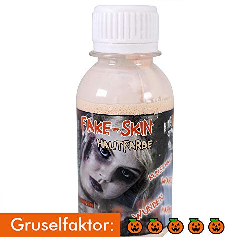 King of Halloween Leche de látex, Tonos de Piel, Piel Artificial, 100 ml, para Hacer heridas y Cicatrices-Zombie-Halloween-FX Maquillaje