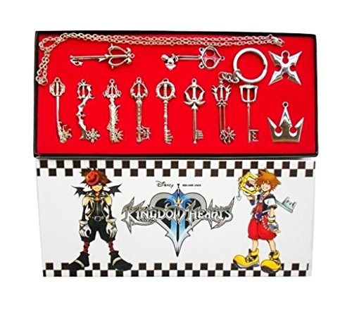 Kingdom Hearts II - 12 piezas para disfraz de espada de llave dorado Talla única