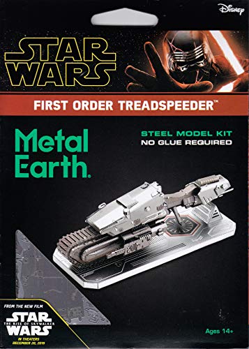 Kits de construccion Metal Earth de naves espaciales de Star Wars, episodio 9, en 3D : moto aerodeslizadora de la Primera Orden
