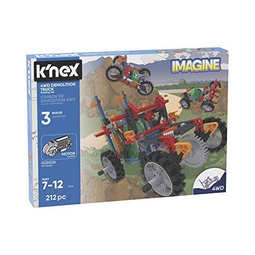 K'nex Imagine - Caja Camión Demolición con Motor, Juego de Construcción, 212 piezas, +7 años (Ref. 41326)