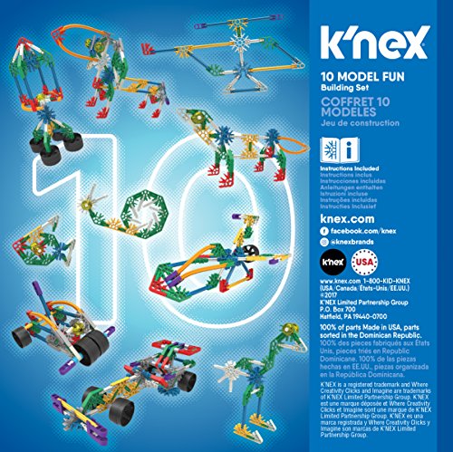 KNEX Imagine - Juego de 10 construcciones para niños a partir de 7 años, juguete educativo de ingeniería, 126 piezas , color/modelo surtido