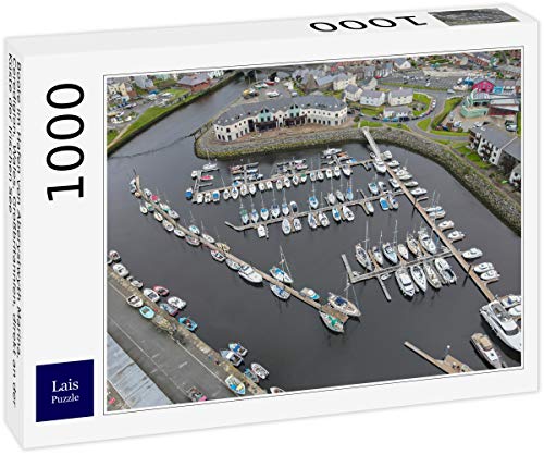 Lais Puzzle Barcos en el Puerto de Aberystwyth Marina, Ceredigion, Gales, Gran Bretaña, Directamente en la Costa del Mar de Irlanda 1000 Piezas