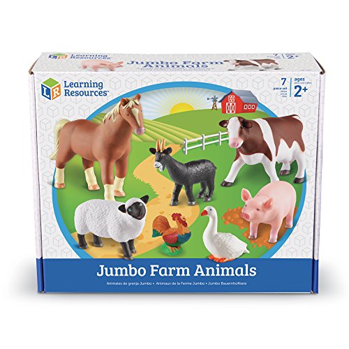 Learning Resources- Animales de Granja Jumbo, Color (LER0694)