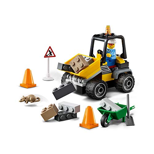 LEGO 60284 City Vehículo de Obras en Carretera Juguete de Cargadora Frontal con Pala, Excavadora para Niños y Niñas a Partir de 4 Años