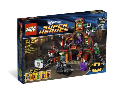 LEGO 6857 Super Heroes DC Universe - Huida de la guarida de Joker (Figuras de Batman, Robin, Joker, Enigma y Harley Quinn)