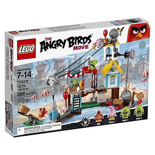 LEGO Angry Birds - Demolición de Ciudad Cerdo, Juego de construcción (75824)