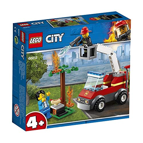 LEGO City Fire- City Fire Incendio en la Barbacoa Juguete de construcción de rescate de bomberos, incluye camión con grúa y minifiguras, Multicolor (Lego ES 60212)