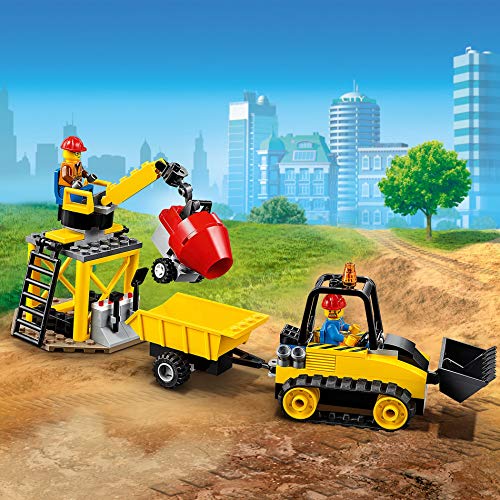 LEGO City Great Vehicles - Buldócer de Construcción, set de Construcción, Incluye Grúa de Juguete con Bola de Demolición, Hormigonera y 2 Minifiguras, a Partir de 4 Años (60252)