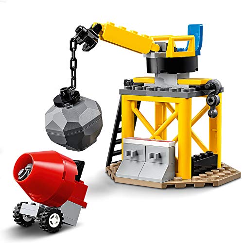 LEGO City Great Vehicles - Buldócer de Construcción, set de Construcción, Incluye Grúa de Juguete con Bola de Demolición, Hormigonera y 2 Minifiguras, a Partir de 4 Años (60252)