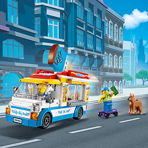 LEGO City Great Vehicles - Camión de los Helados, Juguete de Construcción, Recomendado a Partir de 5 Años, con Camión de Venta de Helado, 2 Minifiguras y un Perro (60253) , color/modelo surtido