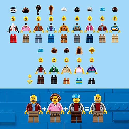 LEGO City Town - Pack de Minifiguras: Aventuras al Aire Libre, Juguete de Construcción con Tienda de Campaña, Bicicleta de Montaña y Barca para Niños y Niñas de 5 a 12 Años (60202)