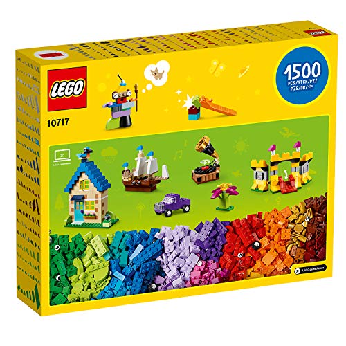LEGO Classic - Caja Extra Grande de Ladrillos con 1500 Piezas para Jugar y Construir Creativas y Divertidas Creaciones para Niños y Niñas a Partir de 4 Años (10717)