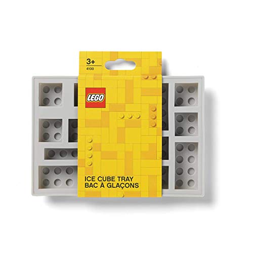 LEGO Cubitera de Hielo, Gris, Silicona, One Size