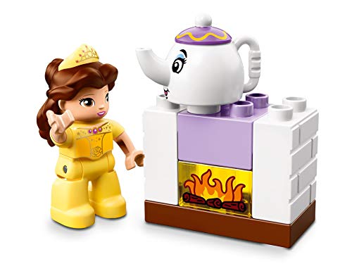 LEGO DUPLO Princesa - Fiesta de Té de Bella, Juguete de Construcción de la Bella y la Bestia con Chip y Din Don (10877)
