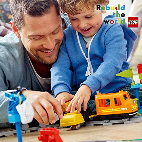 LEGO DUPLO Town - Tren de mercancías con luces y sonidos, juguete para niños de 2-5 años (10875)