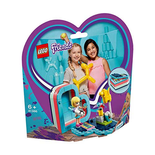 LEGO Friends - Caja Corazón de Verano de Stephanie, Juguete con Mini Muñeca Creativo de Colores para Construir para Niñas y Niños de 6 Años o más (41386)