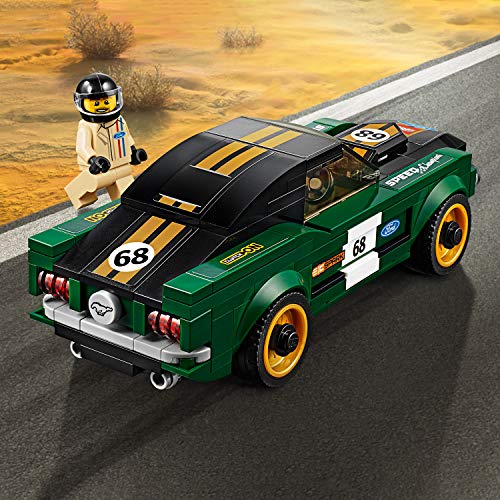 LEGO Speed Champions - Ford Mustang Fastback de 1968, Coche de Juguete de Carreras para Construir, Jugar y Exponer, Incluye Minifigura de Piloto (75884)