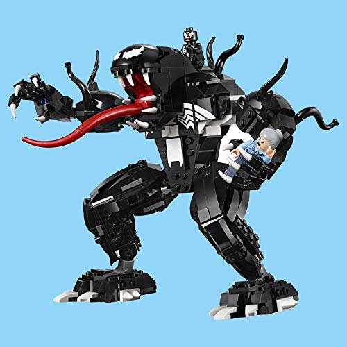 LEGO Super Heroes Robot-Araña vs. Venom, juguete de construcción para recrear las aventuras de Spider Man, incuye tambien minifigura de la Tía May (76115) , color/modelo surtido