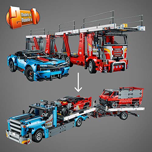 LEGO Technic - Camión de Transporte de Vehículos, Nueva maqueta de juguete, Set de construcción que Incluye un Coche Chevrolet Corvette ZR1 (42098)