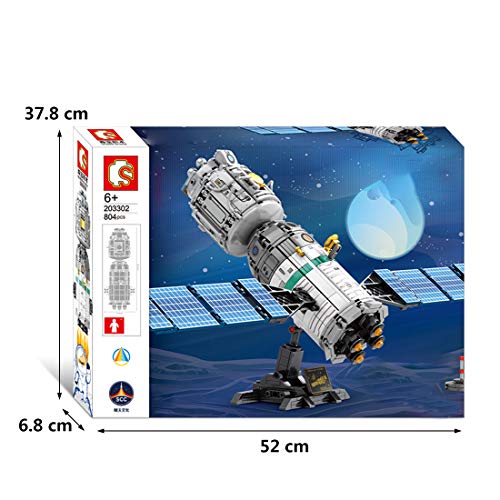 Leic Kit de Bloques de construcción de aeronaves extravehiculares Technic 804Pcs Serie aeroespacial Sonda Lunar Universe Airship Bricks Modelo con Minifiguras compatibles con Lego