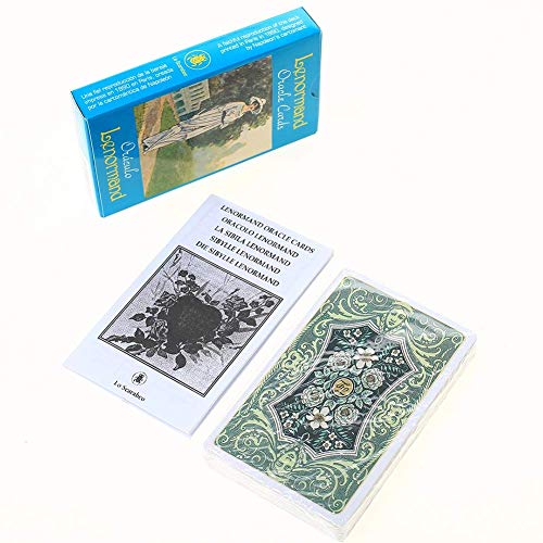 Lenormand Oracle Cards 36PCS Deck Cartas de Tarot duraderas Orientación Adivinación Destino Juego de Mesa Juego de Cartas para Mujeres,Deck Game,Only Tarot