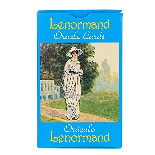 Lenormand Oracle Cards 36PCS Deck Cartas de Tarot duraderas Orientación Adivinación Destino Juego de Mesa Juego de Cartas para Mujeres,Deck Game,Only Tarot