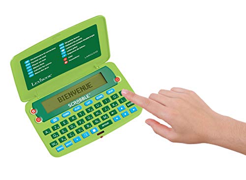 Lexibook-SCR8FR Dictionnaire électronique officiel du Scrabble ODS8, Larousse FISF, Format ergonomique, Large Touches, arbitre, correcteur d’orthographe, définitions, à Piles, Vert/Bleu, Color