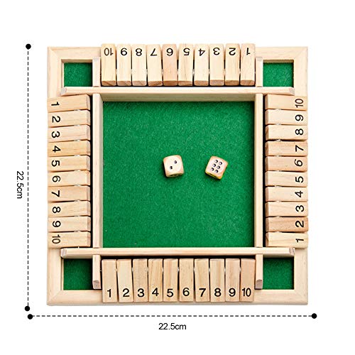 LICHENGTAI juego de mesa de madera, un clásico juego de matemáticas familiar de cuatro caras flop juego de madera Sudoku Puzzle Board Padre-Hijo juego de mesa para niños regalo de fiesta familiar