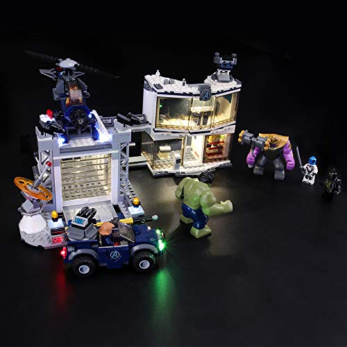 LIGHTAILING Conjunto de Luces (Super Heroes Batalla en el Complejo de los Vengadores) Modelo de Construcción de Bloques - Kit de luz LED Compatible con Lego 76131 (NO Incluido en el Modelo)