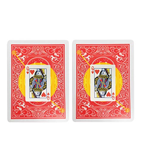 LIOOBO 2 Piezas de Naipes Marcados Secreto Secreto Marcado Cartas Divertidas Cartas de Póker Trucos Prop para El Rendimiento de La Fiesta