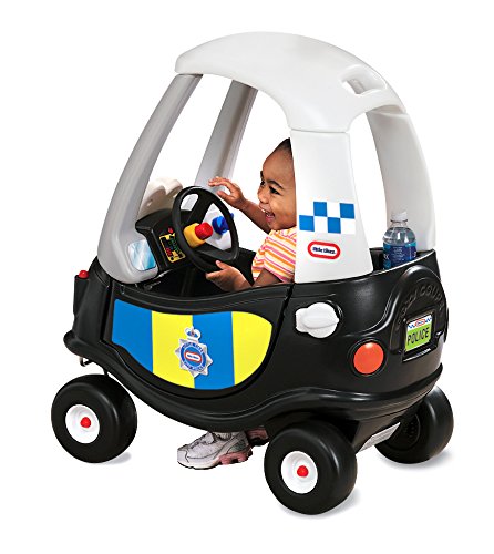 Little Tikes Auto Cozy Coupe Patrulla de Policía - Para Montarse, con Bocina que Funciona, Interruptor de Encendido y Tapa de Combustible