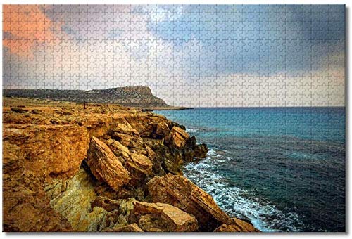 LIUWW Adultos Puzzle 1000 Piezas DIY Clásico Rompecabezas de Madera para Niños Educativo Puzzles descompresión de Interesantes Juguete-Cavo Greko, Cyprus