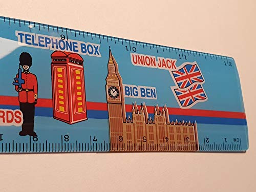 London Icons Blue Reguler Pack de 3 - Tower Bridge, autobús de dos pisos rojo, taxi negro, palabra, guardia real, caja de teléfono, Big Ben, bandera de Reino Unido - recuerdo británico de Inglaterra