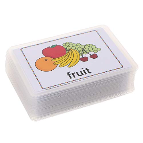 LOVIVER 80Pcs / Set Food English Kids English Flash Cards Pocket Card Juguetes Educativos De Aprendizaje para Niños Pre-Kindergarten