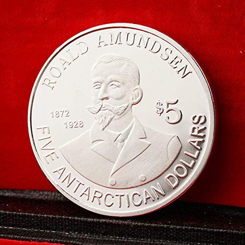 LSJTZ Noruega, Explorador Polar, Moneda Conmemorativa, Amundsen, Antártida, 100 Aniversario, colección, Plateado, Honor, 2pcs