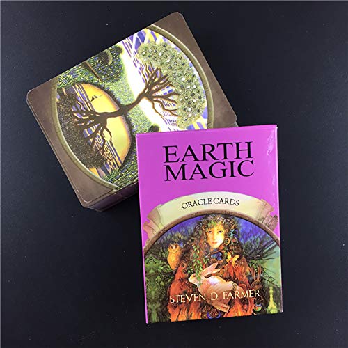 Magia de Tierra Oracle Tarjetas Leer Magia Destino Tarot Juego de Cartas para Uso Personal Juego de Mesa de 48 Tarjeta de terraza para Fiestas Juegos Familiares
