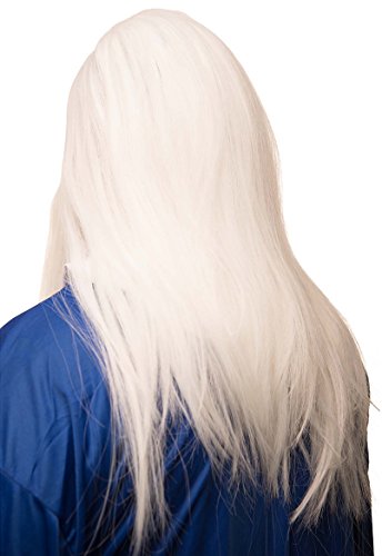 Mago de la Peluca en Blanco en un Conjunto con una Barba Blanca para los Hombres y Damas Mago Mago Gandalf Merlin Carnaval