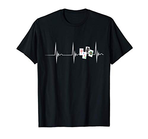 Mahjong Reproductor Latido del corazón Juego Chino Pulso Camiseta